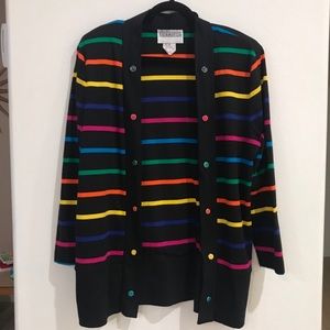 Vintage Rainbow Stripe Cardigan